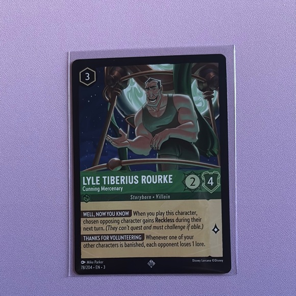 Lyle Rourke Toy Disney | Toys | Disney Trading Card Lyle Tiberius Rourke Green And ...